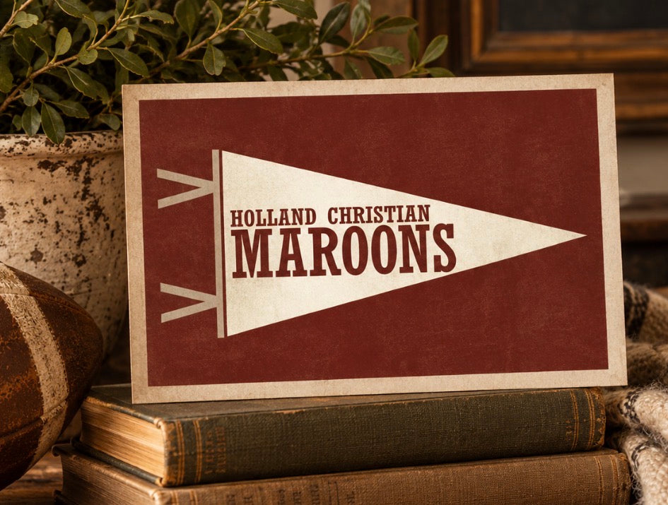 School Spirit Banner - Maroons