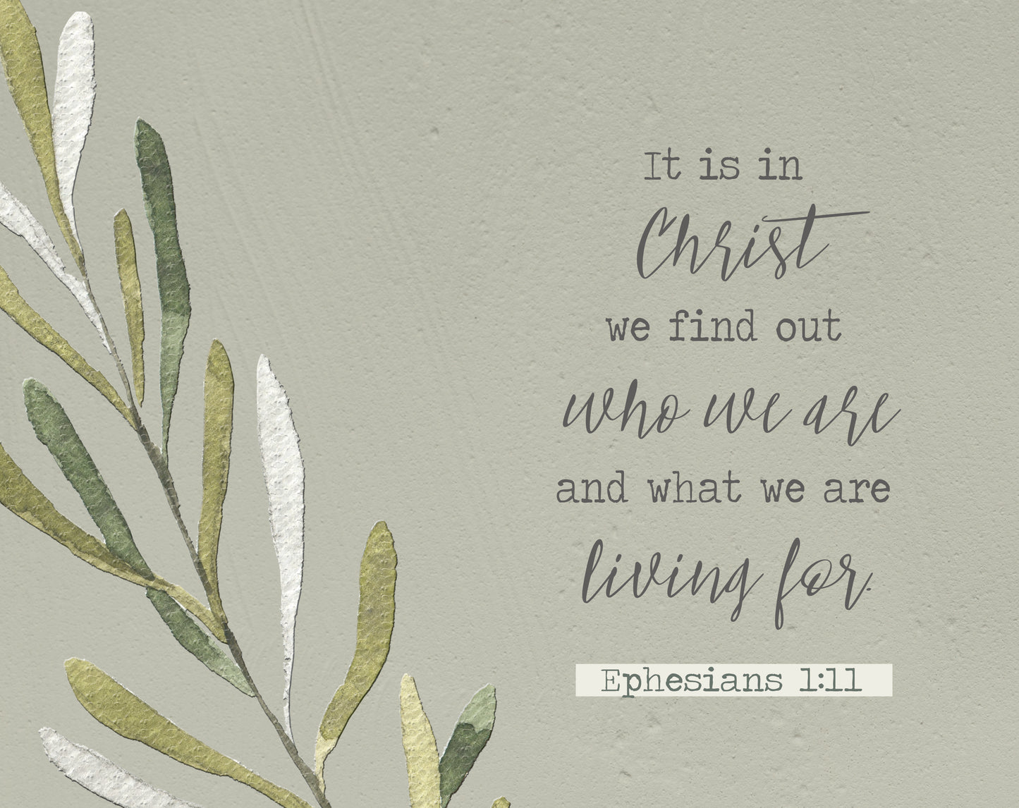 It is in Christ