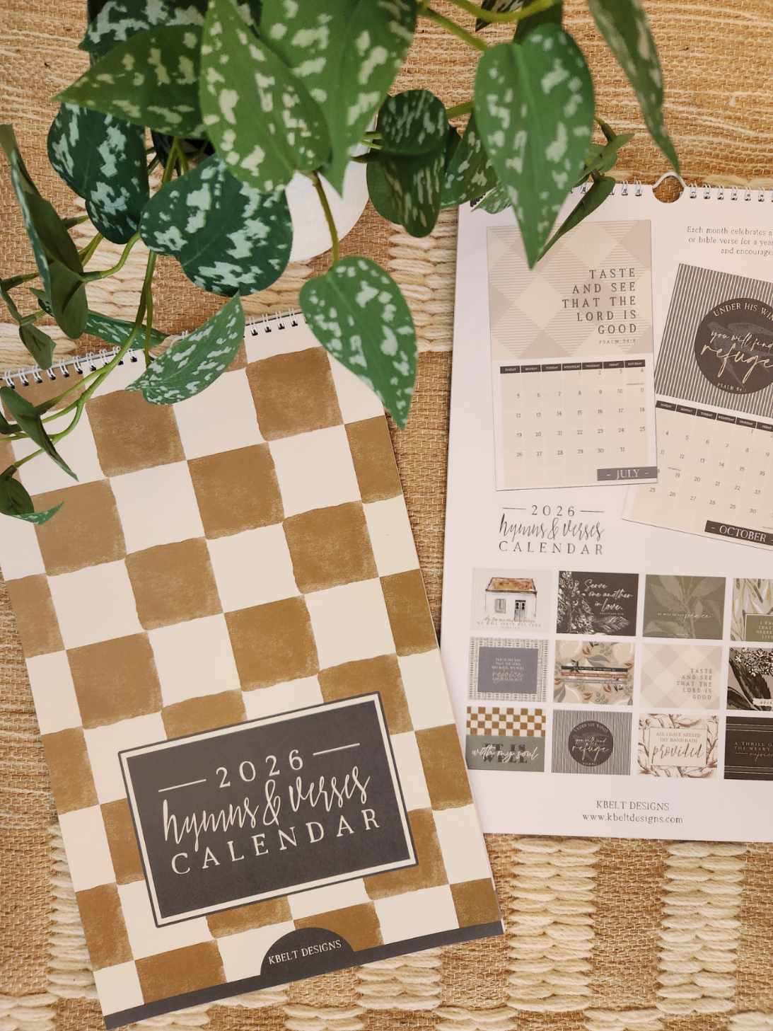 2026 Calendar, Hymns + Verses