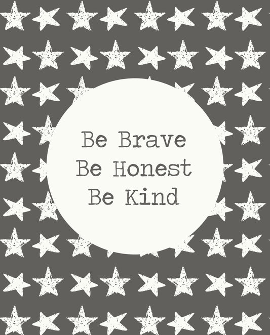 Be Brave Be Honest Be Kind