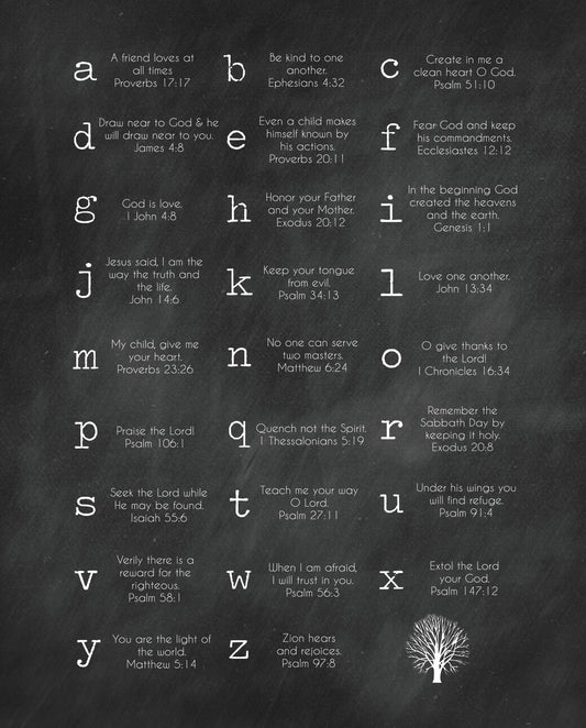 ABC Bible Verse Print-Chalkboard