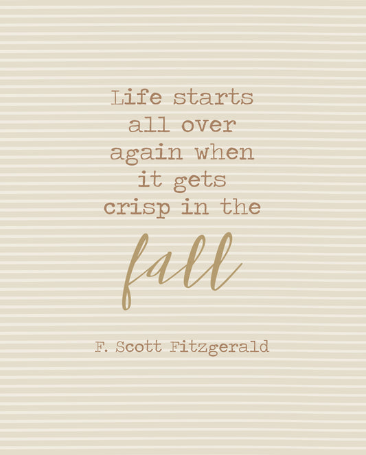 Crisp in the Fall: Fitzgerald Quote