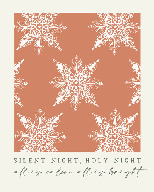 Silent Night Holy Night - Vintage Red
