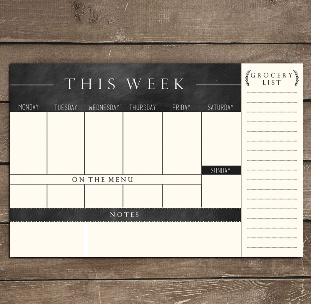 Weekly Agenda Planner, Grocery List, To-Do List