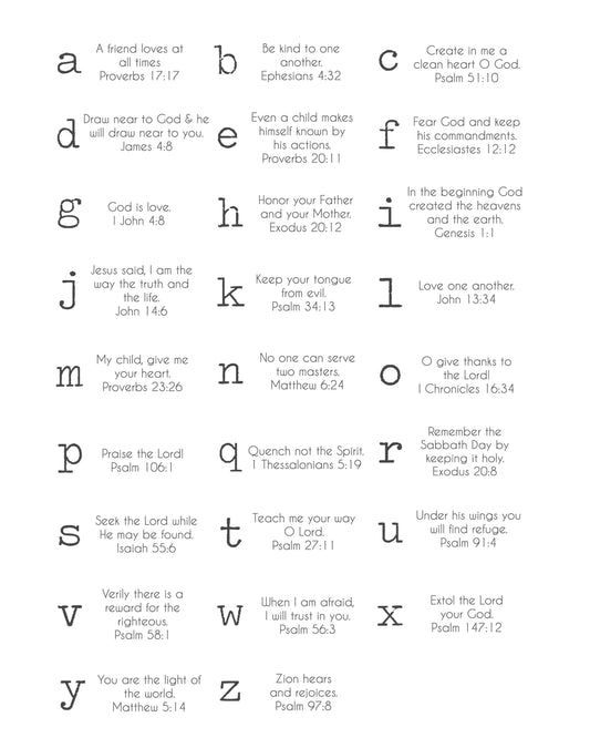 ABC Bible Verses, White